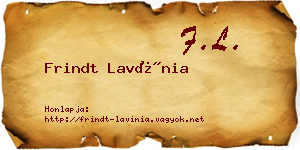 Frindt Lavínia névjegykártya